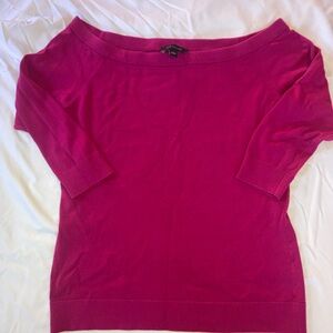 Ann Taylor Magenta Boatneck Sweater